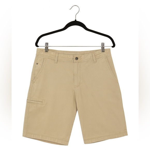 Weatherproof Men's Size 32 Flat Front Khaki Shorts Stretch Waist 10" Inseam - Picture 1 of 3